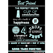 Friendship Recipe Friendship Recipe Friend Recipe Heart Art