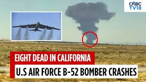 U.S Air Force B-52 Bomber Crashes After Takeoff | 8 Dead In B-52 Crash |  California Breaking | N18G