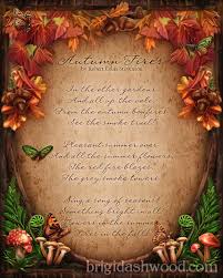 Autumn Poem From Robert Loius Stevenson Art By Brigid Ashwood Autumn Poems Autumn Poetry Flower Poem