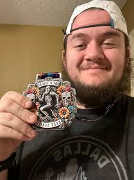 I ran my first official half marathon (13.1 miles) today. It was tough.  Lots of nerves and anxiety, but I pushed through. I'm really slow, but I  never walked. I actually came