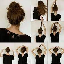 Short hair messy bun step by step. Messy Bun For Long Thin Hair Novocom Top