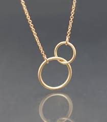 Feel free to go ham and spread some positivity to anyone who may need it. Interlocking Circle Necklace In 14k Yellow Gold Etsy