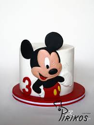 Mickey Mouse Birthday Cake Images For 3 Year Old Boy Simply Mickey Mickey And Minnie Cake Mickey Mouse Cake Mickey Cakes