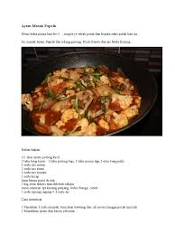 Resepi ayam masak paprik berasal dari negara thailand. Ayam Masak Paprik