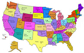 Image Only United States Of America Their Abbreviations And Their Capitol Cities Us State Map United States Map Printable States And Capitals