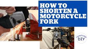 How To Shorten Motorcycle Forks For A Cafe Racer - Youtube