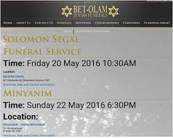 Sol Segal — 29-1-1932 — 18-5-2016