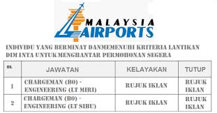 Jawatan kosong 2019 terkini ok? Jawatan Kosong Terkini Chargeman Malaysia Airport Sibu Dan Miri Dbjobasia Com Terbaru Jawatan Dibuka