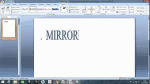 How To Flip Text For A Mirror Image In Word Youtube Mirror Text Mirror Words Mirror Image