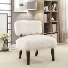 Modern designs by leading designers. Furniture Of America Lana Contemporary White Faux Fur Accent Chair On Sale Overstock 20195823