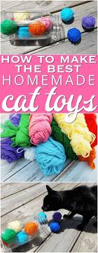 Diy Cat Toys How To Make Homemade Cat Toys This Is The Best Tutorial For An Easy No Sew Cat Toy With Yarn Homemade Cat Toys Diy Cat Toys Kittens Diy Cat