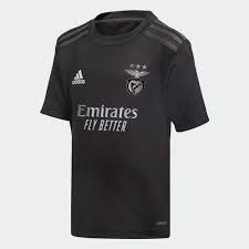 The kit comprised of white shorts and grey socks but from 1911, they adopted the light blue and white striped shirt with black shorts and white socks, which remains famous to this day. Adidas Benfica Away Mini Kit Black Adidas Deutschland