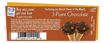 Buy One Cone Get One Free At Baskin Robbins Baskin Robbins Free Printable Coupons Printable Coupons