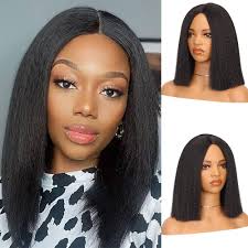 Black Bob Wig With Fringe Short Black Bob Wigs For Women Straight Shoulder  Length Wig With Bangs Natural Synthetic Hair Wig For  Cosplay,Halloween,Daily Use African American Bob Wigs