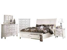 Ashley Prentice 5pc Bedroom Set Queen Sleigh Bed Dresser Mirror One Nightstand Chest In Whit Ashley Bedroom Furniture Sets Ashley Furniture Bedroom Bedroom Set
