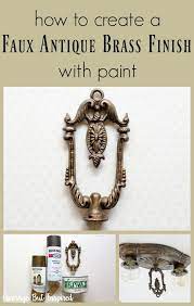 If working with engineered wood, apply white primer to the entire project surface with a natural bristle brush or a paint roller. How To Create A Faux Antique Brass Finish With Paint Bronze Spray Paint Antiques Brass Spray Paint