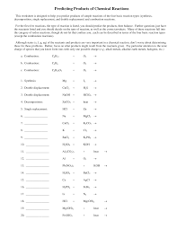 Https Www Mayfieldschools Org Downloads Predicting 20products 20of 20reactions 20and 20key2 Pdf
