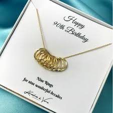 90 Jaar Ketting Verjaardagscadeau Cadeau Voor Haar Vrouw Oma Etsy