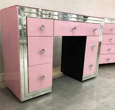 Bubblegum Blush 7 Drawer Mirrored Dressing Table Hos Home Dressing Mirror Mirror Luxury Decor