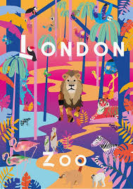 London Zoo Poster On Behance Zoo Prints Zoo Art Zoo Poster Design