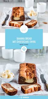 Banana Bread Mit Cheesecake Swirl Rezept Blechkuchen Rezepte Lebensmittel Essen Lecker