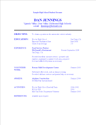 Follow expert advice, and learn from good & bad examples. High School Student Resume Templates At Allbusinesstemplates Com