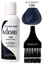 Cuannane phillips adds, they last for about six weeks and tend to fade progressively. Amazon Com Adore Creative Image Shining Semi Permanent Hair Color Stylist Kit No Ammonia No Peroxide No Alcohol Haircolor Semi Permanent Dye 130 Blue Black Beauty