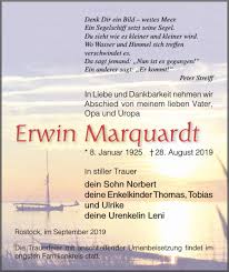 Traueranzeigen von Erwin Marquardt