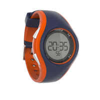 kronometreli saat lacivert turuncu w200 m kalenji decathlon