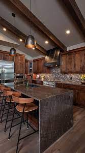 The dark kitchens disguise everything. 53 Modern Rustic Kitchen Warm Sleek Stunning Rustic Kitchens
