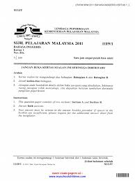 The examination is set and examined by the malaysian examinations syndicate (lembaga peperiksaan malaysia). Lpkpm Spm 2011 Bahasa Inggeris Kertas 1 2 Birds Nature