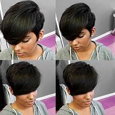 Pixie haircut tutorials, stunning pixie hairstyles, and many photos the pixie haircut is a very short haircut, which thaws the area of the neck and ears. Amazon Com Hotkis Human Hair Short Wigs For Black Women Short Pixie Cut Wigs Side Bangs Short Wig For Black Women Human Hair Short Wigs Side Bangs Cut Beauty