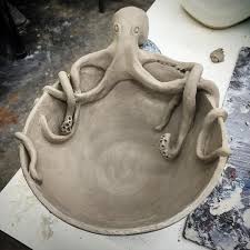 Bmi11er On Instagram A Little Fun With Clay Ceramics Art Octopus Beginner Pottery Clay Ceramics Ceramic Clay