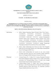 0% 0% found this document not useful, mark this document as not useful. Surat Keputusan Tim Penggerak Pkk Kecamatan Babulu