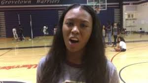 Grovetown coach Jamie Echols and Destiny Marshall