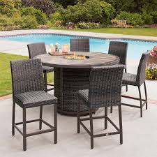 Wine barrel fire pit costco. Agio St Louis 7 Piece Woven Bar Height Fire Chat Set Cover Costco Uk