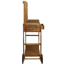 Voziček za vrtno kuhinjo trden akacijev les 92x43,5x141,5 cm | PunKufer -  idej za nakup