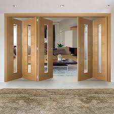 The home depot has the perfect exterior door to compliment the style of your home. Thrufold Palermo Oak 1 Pane 3 2 Folding Door Clear Glass Lifestyle Image Folding Doors Folding Doors Exterior Doors Interior Bifold Patio Doors