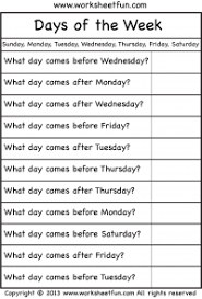 Spelling Days Of The Week Free Printable Worksheets 1st Grade Worksheets English Worksheets For Kids First Grade Worksheets