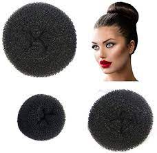 To make a donut bun with a tube sock, first cut off the toe and roll the top edge down into a donut shape. Styla Hair 3 Piece Donut Hair Bun Maker 1 Small 1 Medium 1 Large Black Amazon Co Uk Beauty