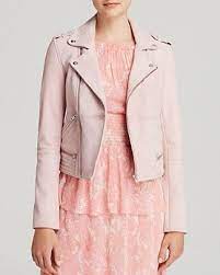 Maje Leather Jacket 100 Exclusive Women Contemporary Bloomingdale S Maje Leather Jacket Pink Leather Jacket Leather Jacket
