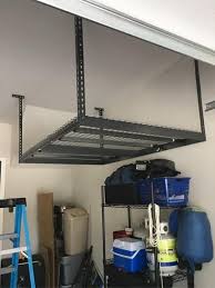 Newage Products Performance 96 In L X 48 In W X 42 In H Adjustable Versarac Ceiling Storage Rack In Gra Ceiling Storage Ceiling Storage Rack Newage Products