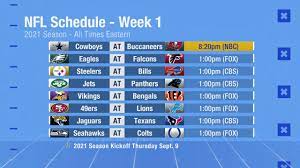 The league dropped the preseason schedule from four games to. Gmfb Reveals Week 1 Nfl Schedule For 2021 Season
