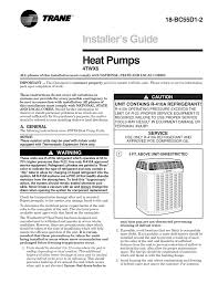 Trane 4twx6036b Heat Pump User Manual Manualzz Com