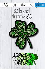 Download 3d Layered Shamrock Svg St Patricks Day Svg Patrick Cut 1193308 Paper Cutting Design Bundles