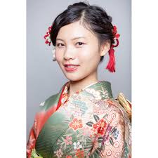 振り袖 大きな編み込みアップスタイル Hair Couture Miyoヘア