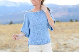 There will still be a small hole at the top, so continue to use the threaded needle to make stitches to close up the hole. Easy Knit Boxy T Shirt Jeans Pattern Mama In A Stitch