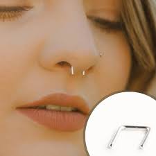 Small Septum Retainer Piercing 16g Septum Silver Piercing Etsy Small Septum Septum Retainer Piercing Retainers