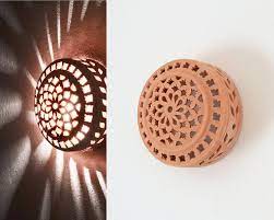 I have a big blank wall in my living room. Round Natural Clay Wall Light Small Cover Decorative Etsy Clay Wall Wall Lights Pottery Lighting