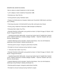 Sayyidina abu bakr siddiq resided in makkah, and only left the city for trade purposes. Doc Iqah Skrab Pi Syafiqahnorizan Iqahnorizan Academia Edu